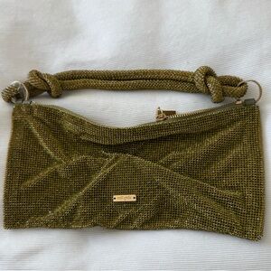 Cult Gaia Olive Green Nano Rhinestone